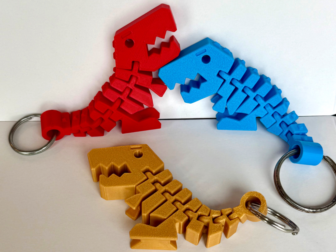 T-Rex Figürlü Esnek Anahtarlık